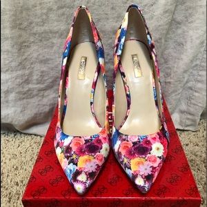 Floral Fabric Pumps by Guess